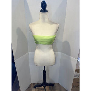 Women’s Unbranded Bandeau Bikini Top With Padding - Green - Size M